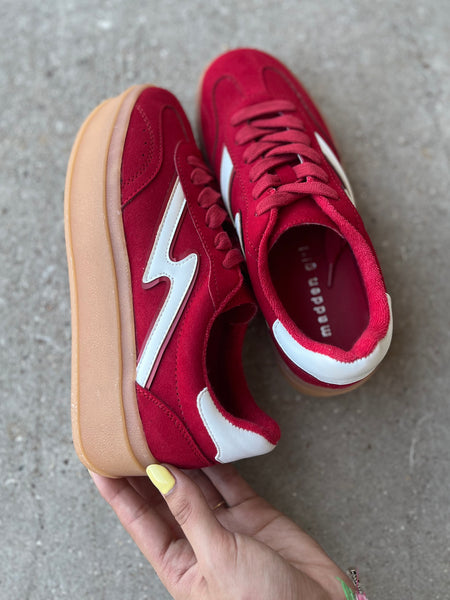 Madden Girl Mightty Sneaker - Red Multi
