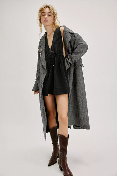 Free People Webster Romper - Black Wash