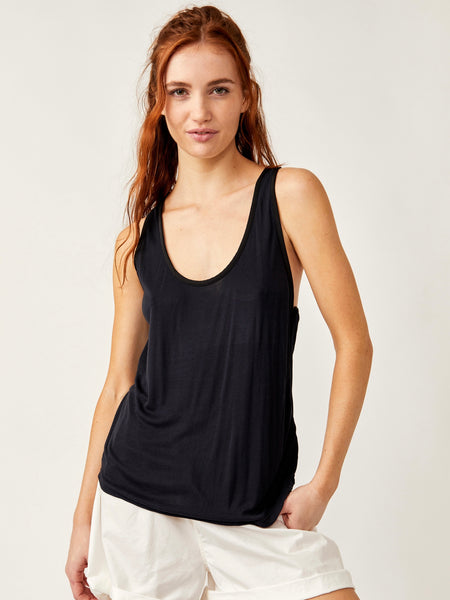 Free People Night We Met Tank- Black