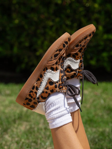 Notice Stitch - Leopard Calf Hair
