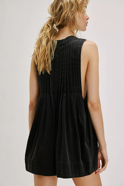Free People Webster Romper - Black Wash