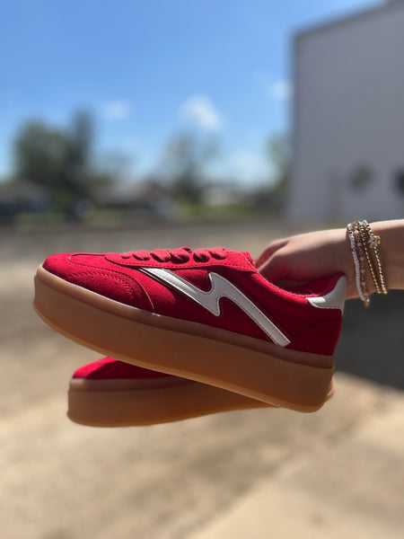 Madden Girl Mightty Sneaker - Red Multi