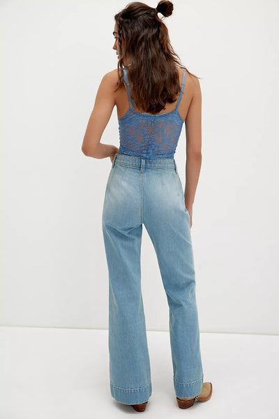Free People We The Free Cerine Relaxed Bootcut Jeans - Cowgirl Blues