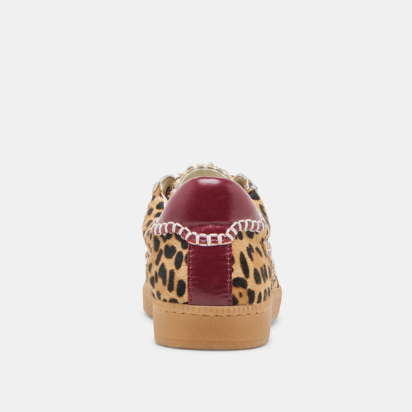 Notice Stitch - Burgundy Leopard Calf Hair