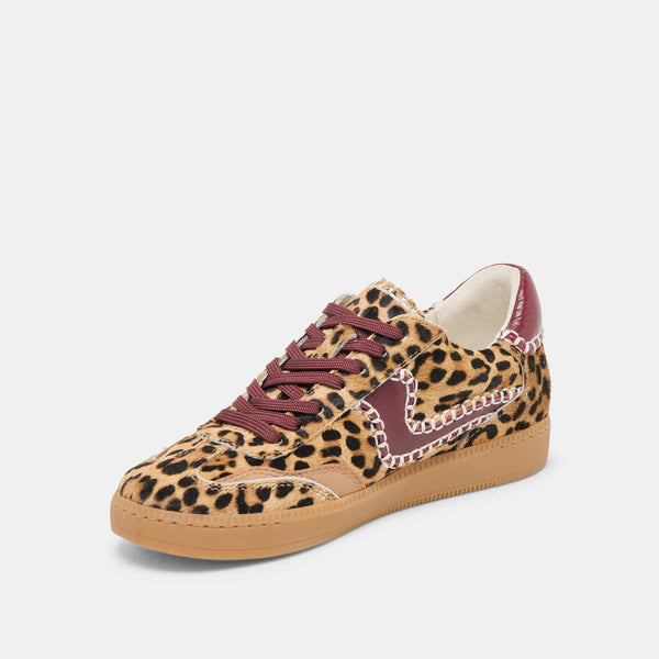 Notice Stitch - Burgundy Leopard Calf Hair