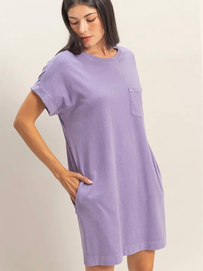 T Shirt Dress- Purple T Shirt Dress- Purple