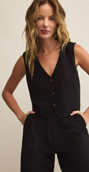 ZSupply Topanga Linen Pant - Black