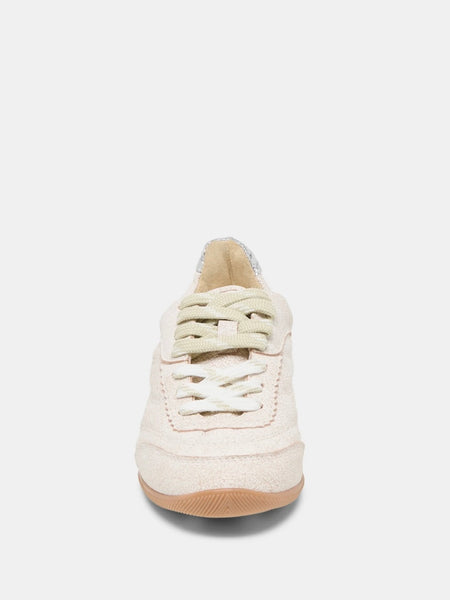 Laini Off White Crackled Leather Sneaker