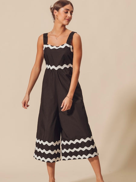 Scallop Ric Rac Trim Jumpsuit