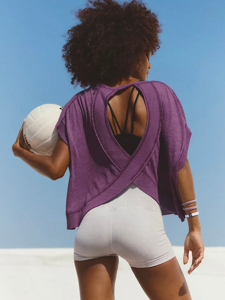 Free People My Time Tee- Black Cherry