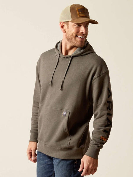Ariat Rebar Graphic Hoodie - Beluga Heather/Black