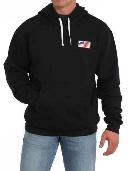 Cinch Men’s Flag Don’t Lead Follow Hoodie - Black
