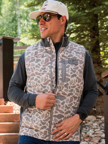 Men’s Burlebo Puffer Vest - Classic Deer Camo