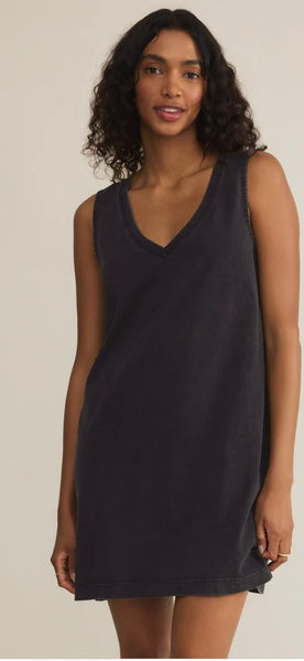 ZSupply Sloane V-Neck Mini Dress - Black