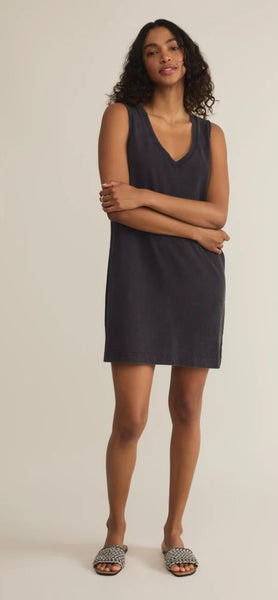 ZSupply Sloane V-Neck Mini Dress - Black