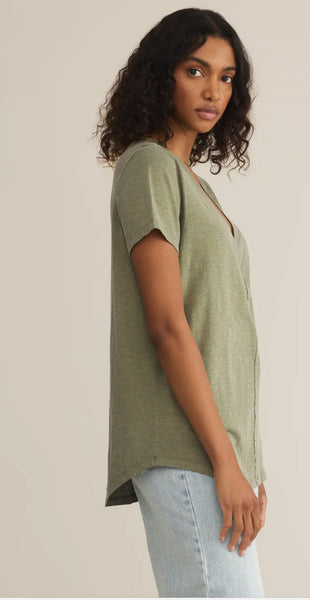 ZSupply Asher V-Neck Tee - Avocado Green