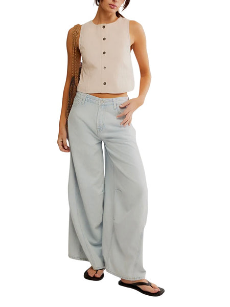 Free People Blake Vest - Sand Dollar