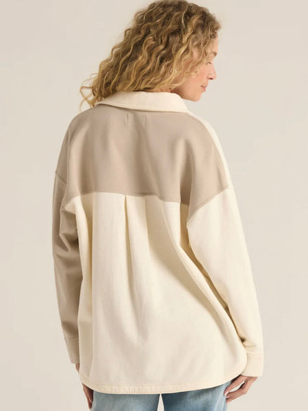 ZSupply All Day Colorblock Jacket - Sea Salt