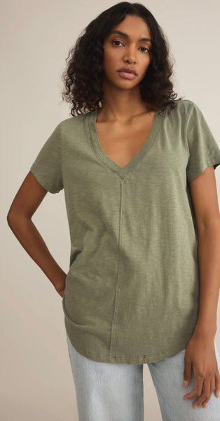ZSupply Asher V-Neck Tee - Avocado Green