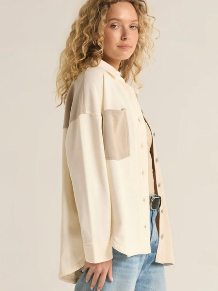 ZSupply All Day Colorblock Jacket - Sea Salt
