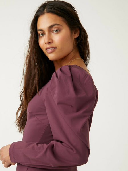 Free People Va Va Voop Bodysuit- Precious Wine