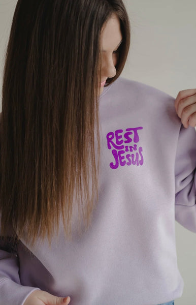 Rest In Jesus Hoodie - Purple