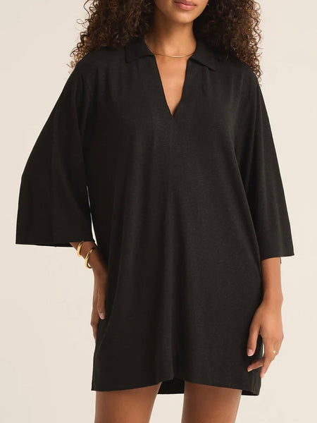 ZSupply Mallory Slub Cover Up Dress- Black