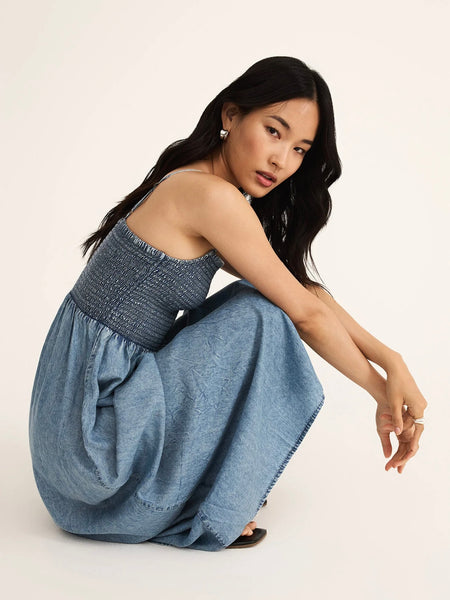 ZSupply Bayside Chambray Midi Dress - Medium Chambray