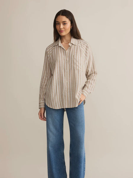 ZSupply The Perfect Linen Top - Pebble Moon