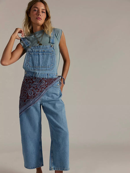 Free People We The Free Deep Trance Overalls- Tunnel Vision
