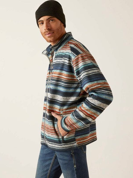 Ariat Men’s Caldwell Full Zip Sweater - Jerry Gray Heather