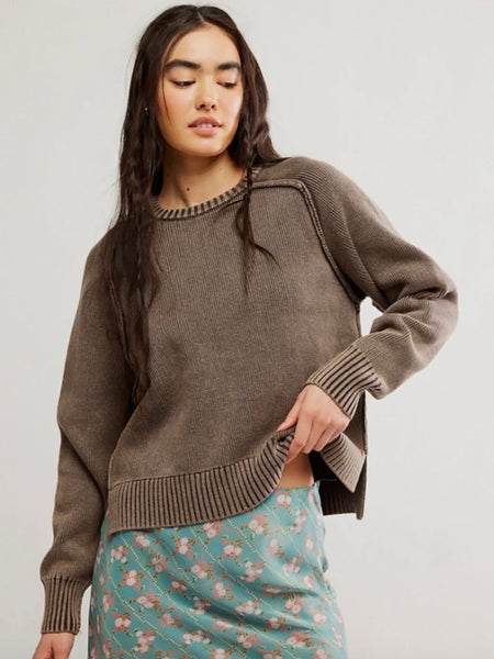 Free People Spring Street Pullover - French Chocolate