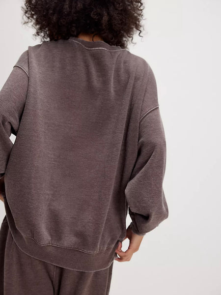 Free People Slow It Down Pullover - French Toast