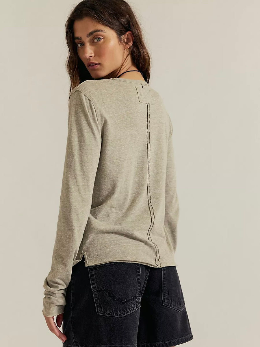Free People Nova Long Sleeve Tee - Caiman – Davis Country Store