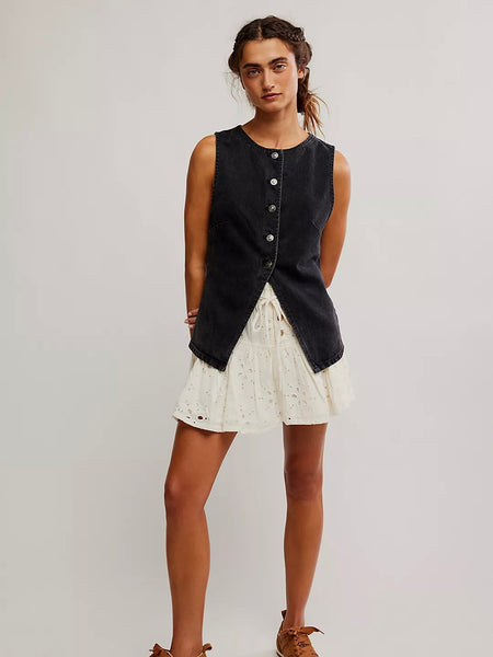 Free People We The Free Aimee Vest - Black