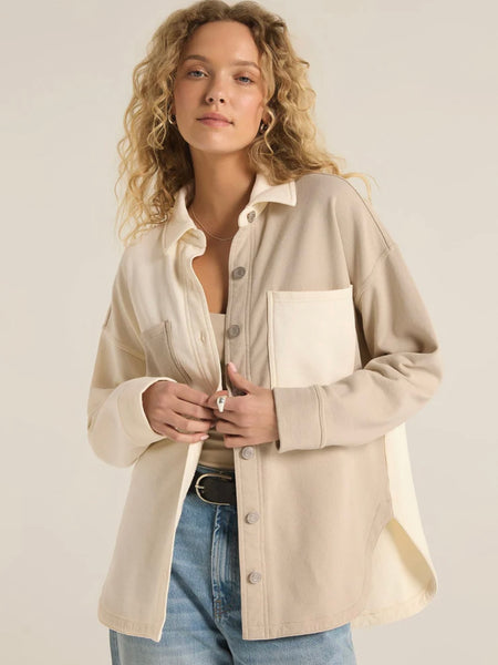 ZSupply All Day Colorblock Jacket - Sea Salt