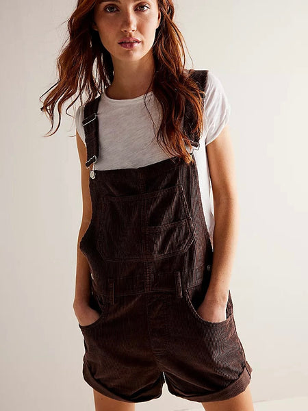 Free People Ziggy Shortalls - Barnwood