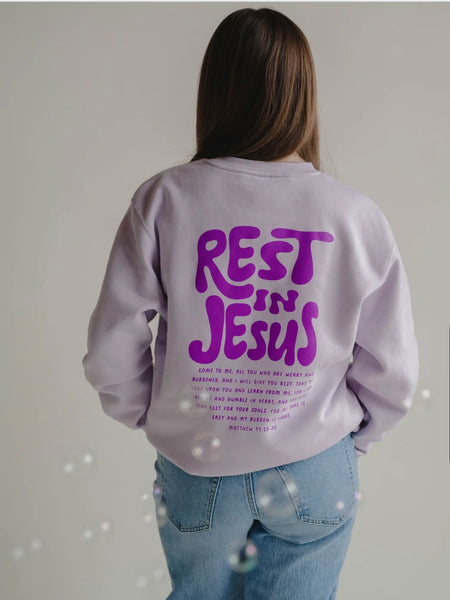 Rest In Jesus Hoodie - Purple