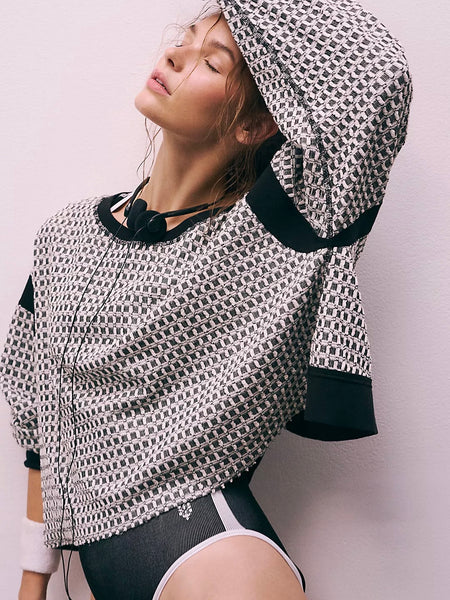 Free People My Time Textured Layer - Black White Combo