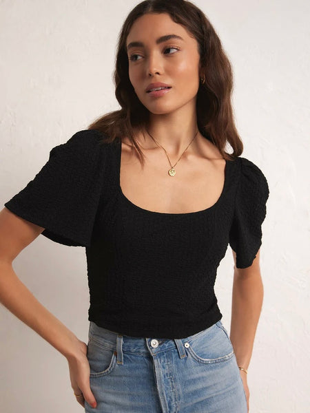 ZSupply Maxine Knit Top-Black