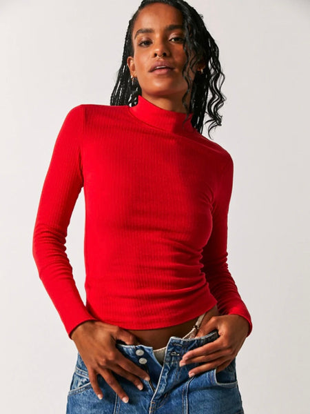 Free People The Rickie Top - Cherry Crush