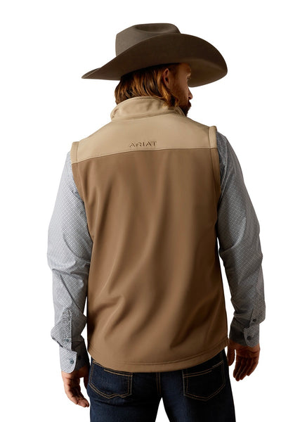 Ariat Men’s Wyatt Softshell Vest - Major Brown/Brindle