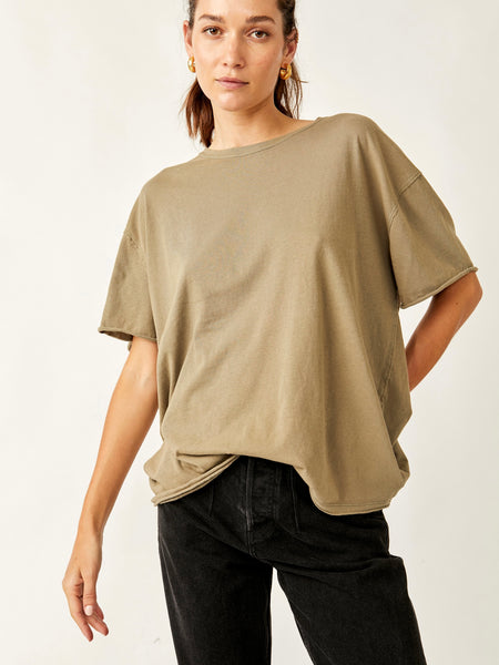 Free People Nina Tee- Olive Stone