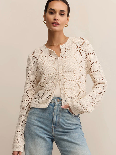 ZSupply Rosalyn Sweater Cardigan - Crystal