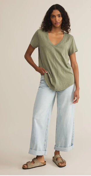 ZSupply Asher V-Neck Tee - Avocado Green