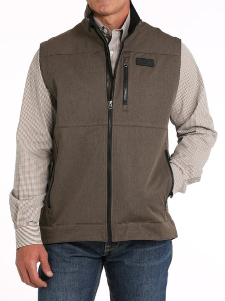 Cinch Men’s Textured Bonded Vest - Brown