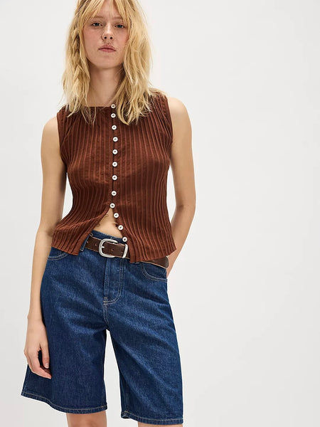 Free People Tilly Vest - Honey Bronze
