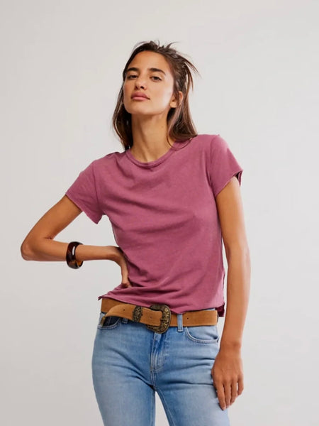 Free People Nova Tee - Crushed Berry