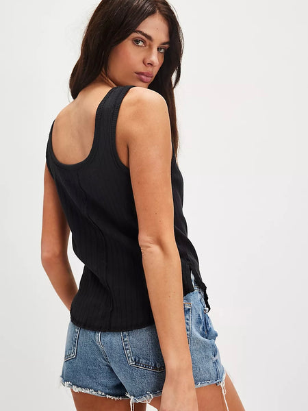 Free People Bryson Henley Tank - Black