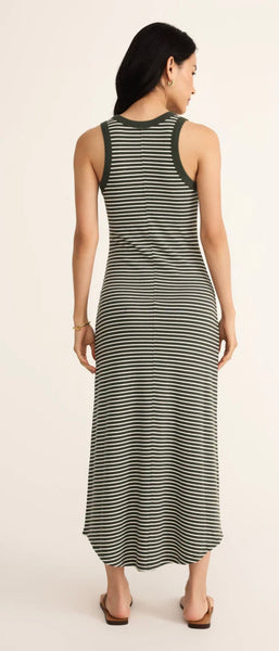 ZSupply Goodwin Stripe Midi Dress - Dark Agave